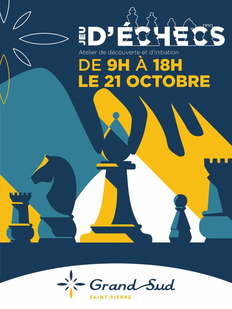 Jeu d’échecs : atelier de découverte et d’initiation au Grand Sud, le 21 octobre 2026 de 9 h à 18 h.