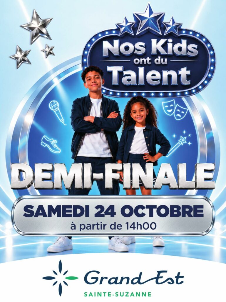 Nos Kids ont du Talent : troisième demi-finale au Grand Est, samedi 24 octobre 2026 à partir de 14 h.